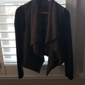 Drape front jacket